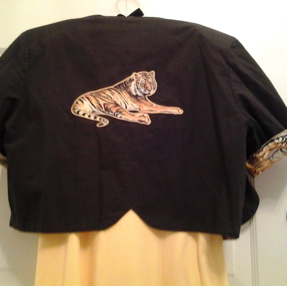 DESIGNER 100% COTTON YELLOW 6 CORD DRESS&BOLERO L - Picture 8 of 8